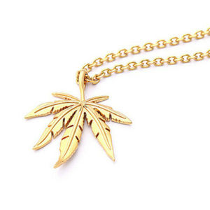 Jewelry - POT LEAF NECKLACE - party 420 gold jewelry chain Jewelry - POT LEAF NECKLACE - party 420 gold jewelry chain